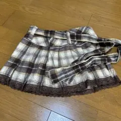 リズリサ　チェック　フレアプリーツスカート
