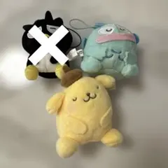 サンリオ むにゃすやマスコット　2点　ポムポムプリン、ハンギョドン
