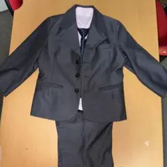 グレー フォーマルスーツ ネイビー ネクタイ 子供用 110
