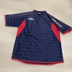 UMBRO ネイビー/レッド ポロシャツ L