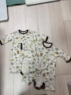 動物柄 ロンパース 2枚セット