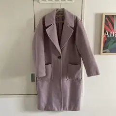薄紫色 フリーサイズ ロングコート