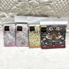 セリア商品　amifa ウィリアムモリス　ジッパーバック　3種4セットまとめ売りのサムネイル