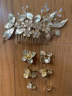 ウェディングアクセサリー　結婚式　前撮り　ヘアアクセサリー　ピアス