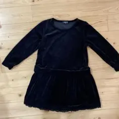 COMME CA ISM ブラック ワンピース 120A