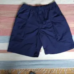 【美品】ユニクロ・ネイビーショートパンツ ゴムウエスト ビッグポケット
