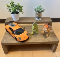 【ハンドメイド】木製プランターラック／2段飾り棚／観葉植物スタンド