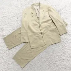 パパス　セットアップ　スーツ　ベージュ　アイボリー　シルク混　Lのサムネイル