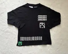 マイクラ ロンT ZARAキッズ 6歳 116cm ブラック　黒