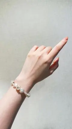 ✨繁花✨ 咲き誇る春の花々 天然淡水パール ブレスレット ニュアンスデザイン