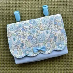 6255. 移動ポケット リバティ スカラップ 女の子 クリップ付