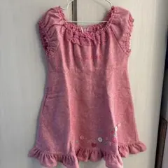 Mezzo pianoピンク ノースリーブ ワンピース フリル付き