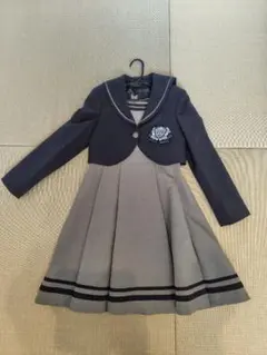 CHOPINジャケット付きワンピース　 ネイビー×グレー