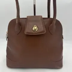 BALLY レザー トート バッグ ブラウン ショルダーバッグ　ロゴのサムネイル