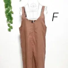 ダブルクローゼット・F ブラウン Vネック オールインワンのサムネイル