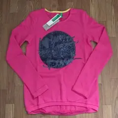 ベネトン スパンコールスウェット ピンク 160