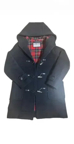 ロンドントラディション 　学生 ダッフル コート チェック　赤　ネイビー