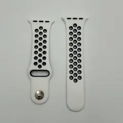 Apple Watch バンド 40mm ホワイト ブラック 穴あきデザイン