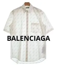 【新品】BALENCIAGA ロゴ総柄 半袖シャツ　サイズ37のサムネイル
