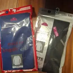 長袖インナー　130 ブラック&ネイビーセット