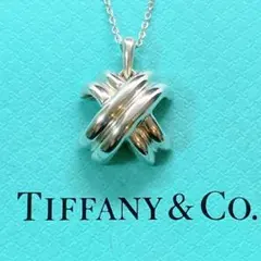 【美品】ティファニー シグネチャー クロス ネックレス 925 シルバー