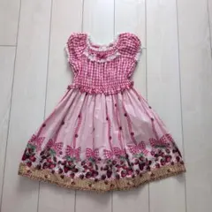 新品 140cm シャーリーテンプルいちごバスケットプリントスカート