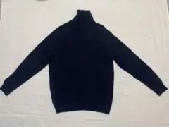 UNIQLO ネイビー カシミヤ100% タートルネックセーター XL