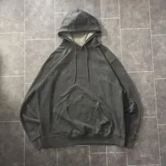 Champion 刺繍ロゴ パーカー XL グレー フーディ 古着 フェード