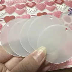 アクリル丸型プレートクリアカラー