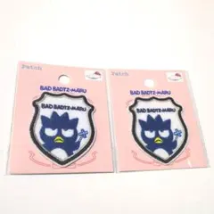 SANRIO　サンリオ　バッドばつ丸 エンブレ厶ワッペン　刺繍　入園　めじるし