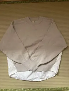 ベージュ ニットスウェット Fサイズ　スタディオクリップ