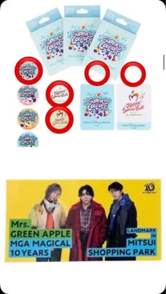 ディズニーサマー・クールオフピンバッジ&ステッカー　ランドマーク限定ステッカー