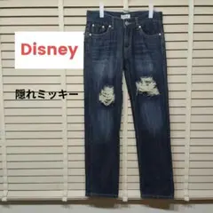 【ディズニー公式】ミッキーマウス 隠れデザイン ダメージリペア デニムパンツのサムネイル