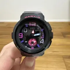 CASIO Baby-G 腕時計 ブラック ピンク - メルカリ