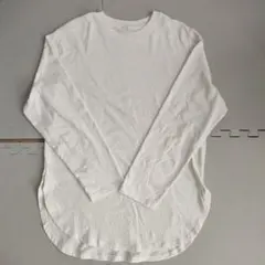 GU ホワイト 長袖Tシャツ Mサイズ ラウンド