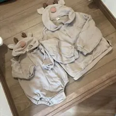 トナカイ ロンパース(80)トレーナー(120)サイズ　兄弟、姉妹