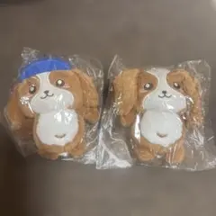 犬 ドックマスコットキーチェーン YD-7004 茶色 青の帽子のサムネイル