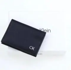 カルバンクライン カードケース パスケース CK 名刺入れ メタルロゴ ブラック