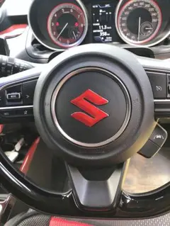 スイフトスポーツzc33s エンブレムステアリング用 メタリックレッドフィルムのサムネイル