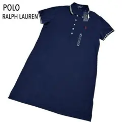 新品 POLO RALPH LAUREN ポロシャツ ワンピース ネイビー L