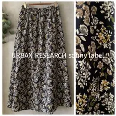 URBAN RESEARCH sonny label 花柄フレアロングスカート