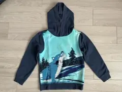 H&M スパンコール　デザインパーカー　オオカミ120 130