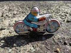 昭和レトロ　ポリスバイクと オートレース　ブリキ 昭和レトロ ポリスバイクと オートレース ブリキ - メルカリ