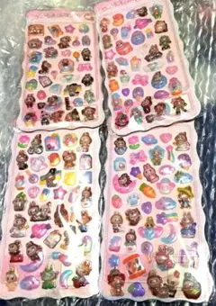 ラブブ　ぷくぷくシール　ぷっくり　新品　4枚セット