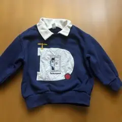 値下げ　ドラえもん 刺繍 トレーナー ネイビー