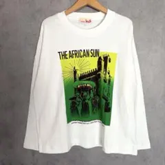 TITICACA 長袖Tシャツ ホワイト グラフィックプリント フリーサイズのサムネイル