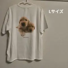 THE DOG ゴールデンレトリバー バックプリント半袖Tシャツ Lサイズ