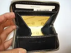 ハッシュパピーBOX小銭入 黒 小銭が取り出しやすい ラウンドファスナーのサムネイル