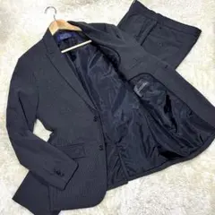 【美品】ナノユニバース ダメリーノ セットアップ ストレッチ ストライプ 2B