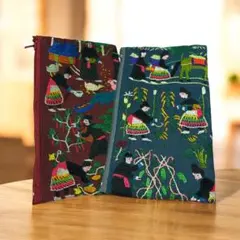 民族刺繍 長財布 グリーン タイ モン族 エスニック 動物 - メルカリ